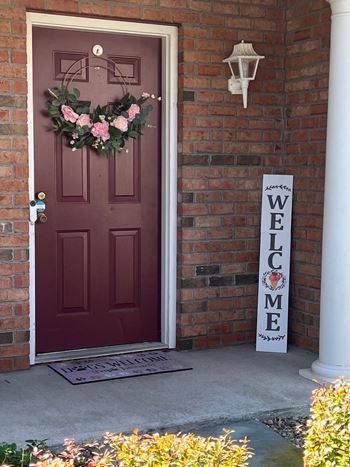 Private, covered front entrance porch